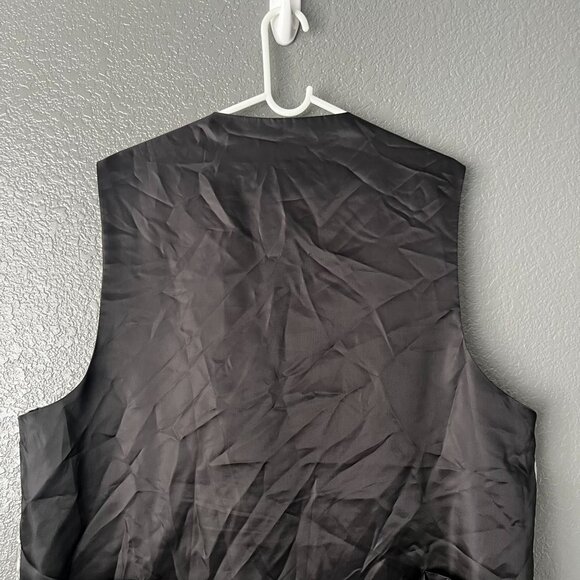 Mens XXL Silver Paisley Dress Vest Formal Tuxedo Wedding Prom Brand Q - Picture 6 of 6